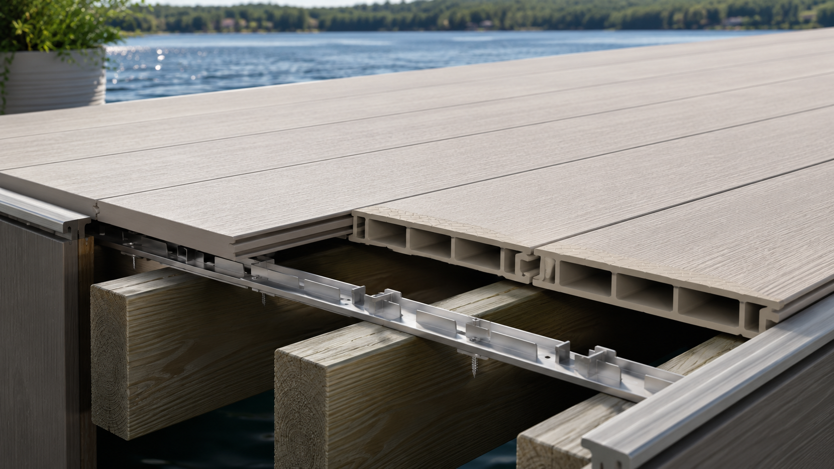 DockDeck hidden Clip Strip fastening system